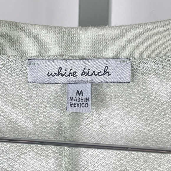 White Birch Medium Tie Dye Buttery Soft V Neck Crewneck Longline Pullover - Picture 4 of 5